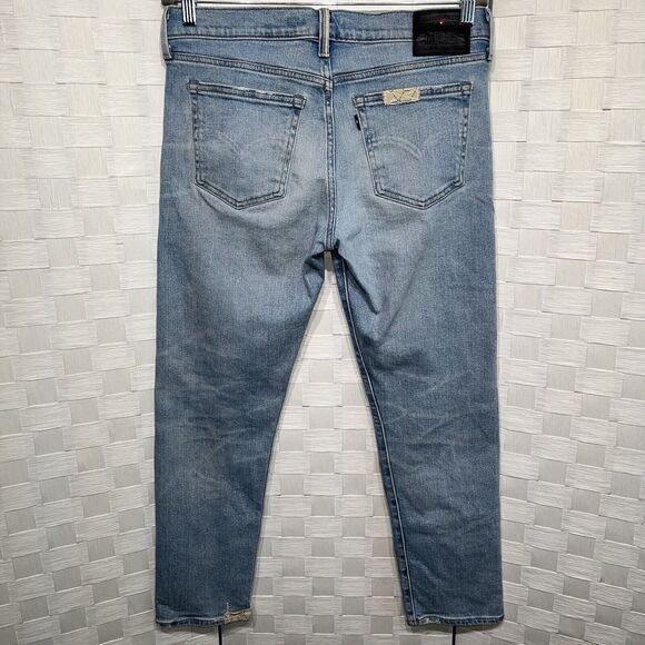Levi’s Made&Crafted Patch Distressed Selvage Jeans Boyfriend Fit Size 28 - Picture 4 of 14